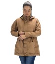 Parka Jaqueta Butu Biru Extra Grande Plus Size Feminino - Ocre liso